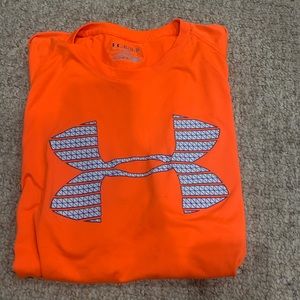 neon orange under armour t-shirt